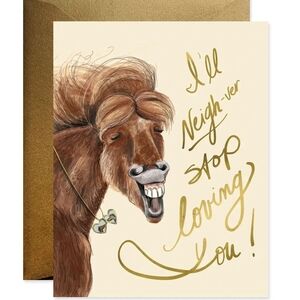 Funny Horse Greeting Card